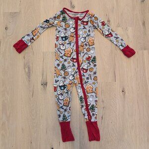 Little Sleepies Zippies Sleeper Pajamas "Holiday Treats" 12-18 Months